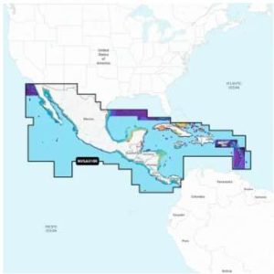 MAPA GPS CENTROAMÉRICA Y EL CARIBE: CARTAS MARINAS INTERIORES Y COSTERAS #010-C1451-00 GARMIN