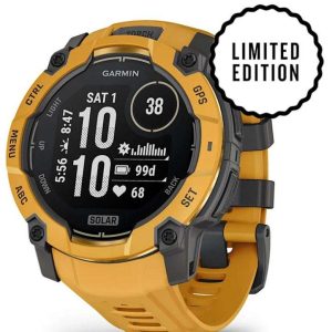 GPS INSTINCT 3 50MM SOLAR AMARILLO/GRIS #010-02935-02 GARMIN