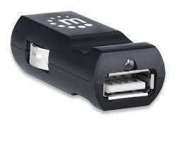 CARGADOR USB CARRO 1 PUERTO 101714 MANHATTAN