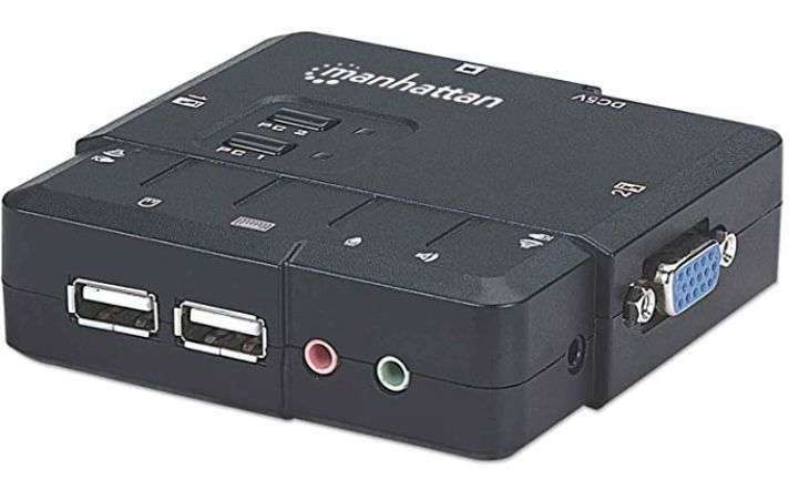 SWITCH KVM 2 COMPUTADORAS USB 151252 MANHATTAN