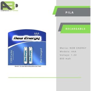 BATERIA REC. AAA C/U 1.2V 800MA NMH NEW ENERGY 9932
