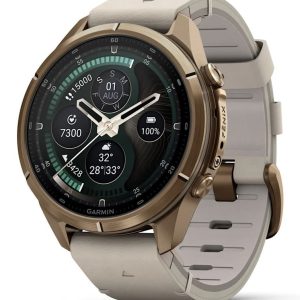 GPS FENIX 9 PRO INREACH 43MM ORO/CUERO BLANCO #010-04335-40 GARMIN