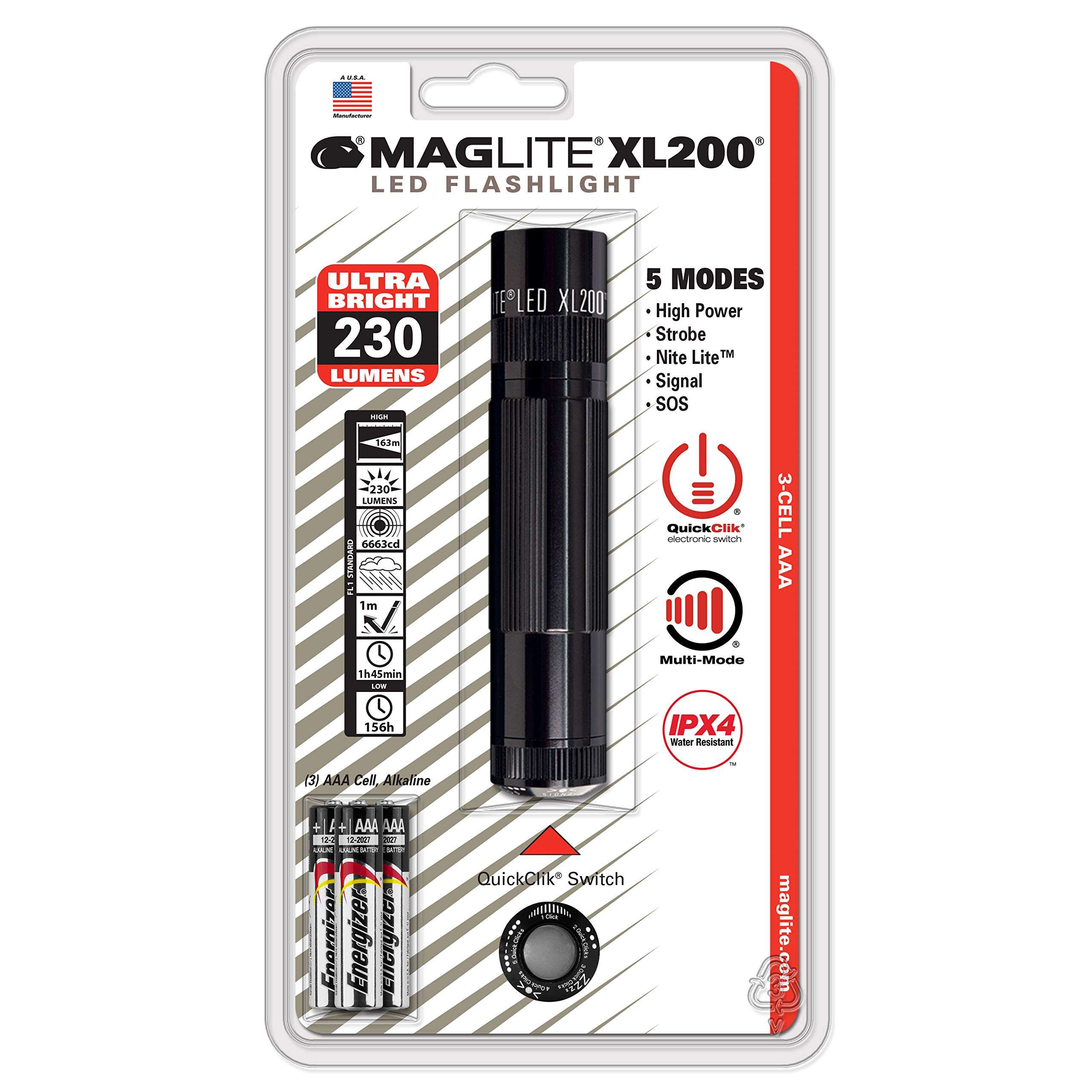 FOCO MAGLITE LED 3AAA NEGRO XL200-S3016L