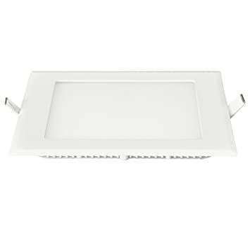 LAMPARA TECHO LED CUADRADA 16W BLANCO CALIDO