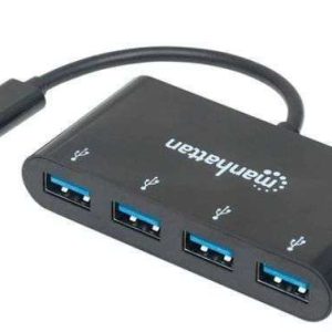 CONCENTRADOR USB-C 4 PUERTOS 3.1 #162746 MANHATTAN