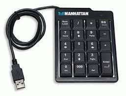 TECLADO NUMERICO USB SLIM NOTEBOOK #176354 MANHATTAN