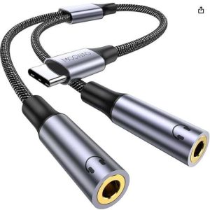 CONVERTIDOR USB C A 2 3.5MM SPLITTER AUDIFONO MOSWAG B0CN8ZRYVG