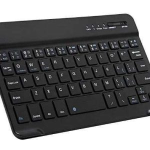 TECLADO USB BLUETOOTH ULTRA DELGADO MINI RECARGABLE (7 PULGADAS, NEGRO)