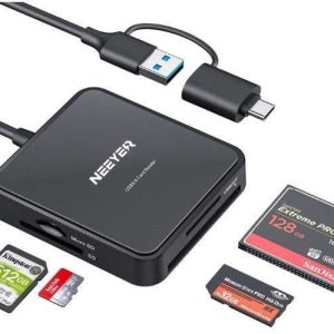 LECTOR MEMORIA SD USB-C MICRO SD CF/ CFI/TF, SDXC/SDHC/SD, MMC #B08PFJP1QC