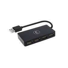 CONCENTRADOR USB 4 PUERTOS UNNO TECKNO #728662222812 HB1008BK