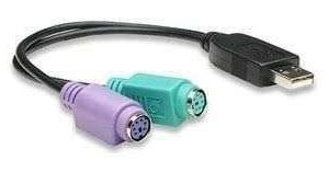 ADAPTADOR USB A 2 PS2 (MOUSE/TECLADO) 179027 MANHATTAN