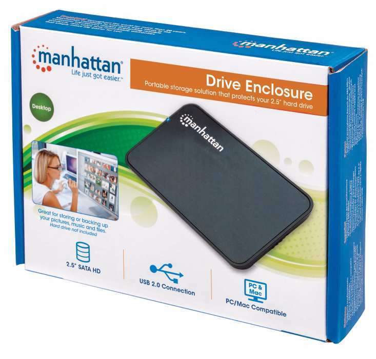 ENCAPSULADOR 2.5 SATA USB 2.0 MANHATTAN #130042
