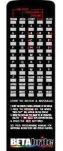 CONTROL REMOTO BETA BRITE/BIG DOT # 10729001