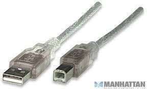 CABLE USB A/B M-M 3MTS IMPRESORA#340458 MANHATTAN
