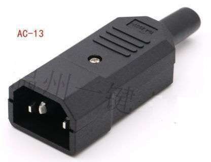 TOMA CORRIENTE MACHO PARA PC 3 CONTACTOS 250V AC 10A