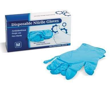 GUANTES DESECHABLES NITRILO CAJA 100 UN TALLA M # 706336