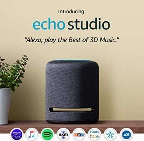 PARLANTE ECHO STUDIO - ALTAVOZ INTELIGENTE DE ALTA FIDELIDAD CON AUDIO 3D Y ALEXA - CR, CARBÌÒN