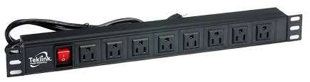 REGLETA RACK 19" ANCHO 8 TOMAS 15AMP 110V PDU 3 LUCES TEKLINK