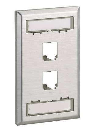 PANDUIT 2 PORT FLUS MOUNT SINGLE STAINLESS CFPL2SY