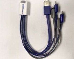 CABLE CARGADOR USB A IPHONE-ANDROID 4 PUERTOS POWER SONIC