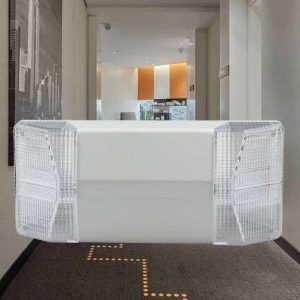 LAMPARA EMERGENCIA LED RECTANGULAR PARA MONTAJE PARED 300 LM 110-240 VAC