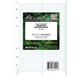 PAPEL CONTRA AGUA RITE IN THE RAIN 4-5/8 X 7" UNIVERSAL 49366 PAQ. 100 HOJAS #372