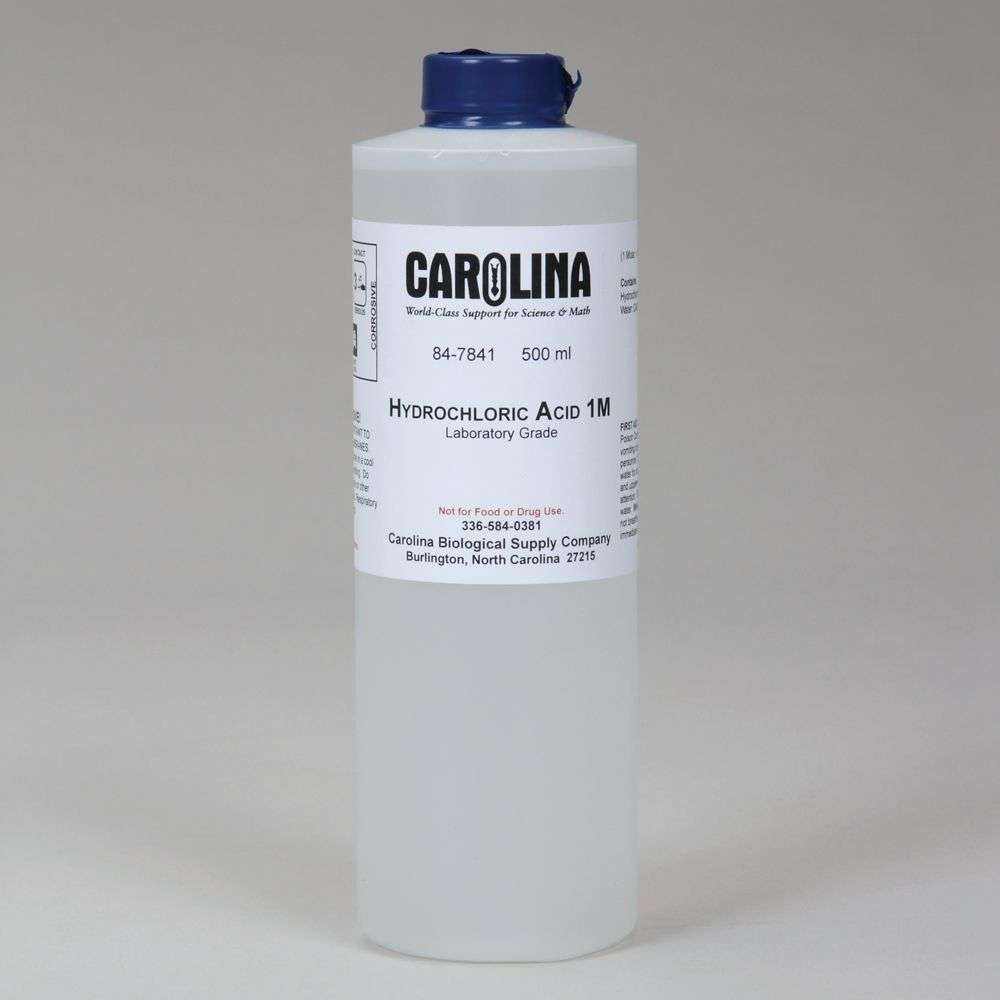 ACIDO CLORHÍDRICO, 1M (3% V/V), 500 ML #847841 CAROLINA BIOLOGICAL.