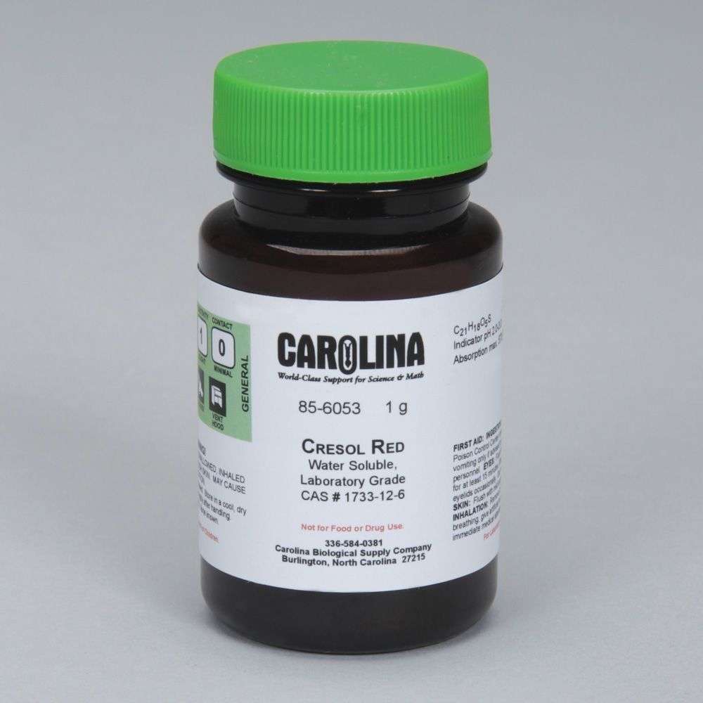 ROJO CRESOL, GRADO DE LABORATORIO, 1G 856053 CAROLINA BIOLOGICAL