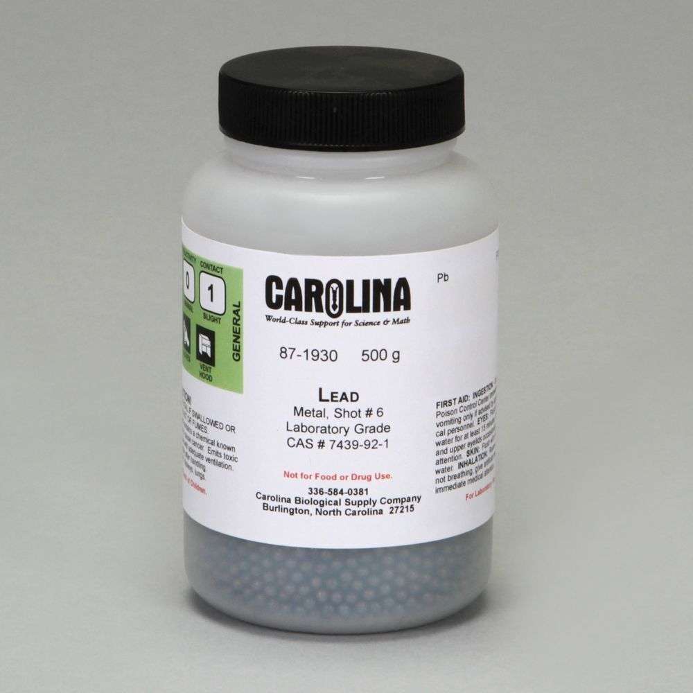 PERDIGONES DE PLOMO, GRADO DE LABORATORIO, 500G 871930 CAROLINA BIOLOGICAL