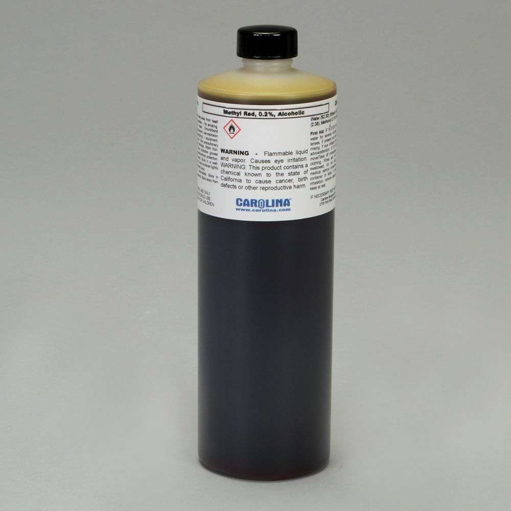 ROJO DE METILO, INDICADOR, 0,2% EN ALCOHOL, 500ML 875505 CAROLINA BIOLOGICAL