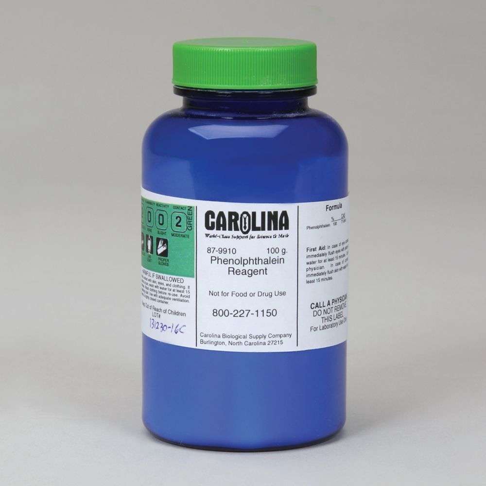 FENOLFTALEÌNA, GRADO REACTIVO, 100G 879910 CAROLINA BIOLOGICAL