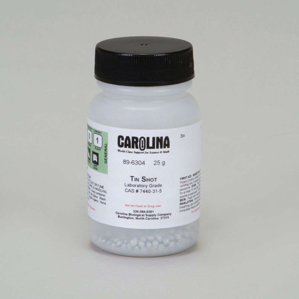 TIN, SHOT, GRADO DE LABORATORIO, 25G 896304 CAROLINA BIOLOGICAL