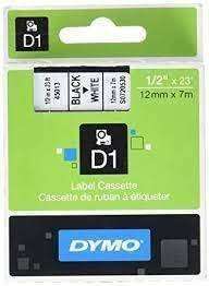 CINTA DYMO 1/2" 12MM SBRO BLANCO BK/WE 18488 ORIGINAL