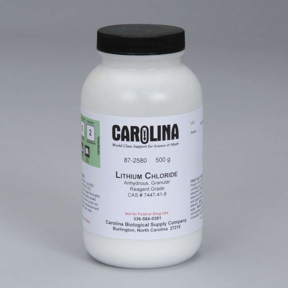 CLORURO DE LITIO, GRADO REACTIVO, 500G 872580 CAROLINA BIOLOGICAL