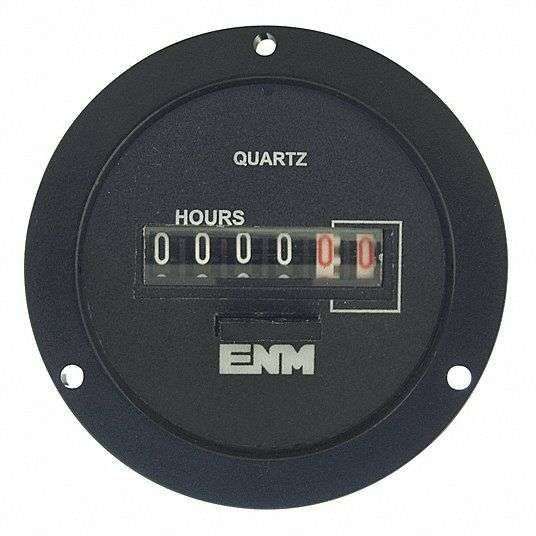 CONTADOR DE HORAS, ELECTROMECÌNICO, VISUALIZACIÌÒN DE HORAS, 6 DIGITOS, REDONDO 6LVT2 GRAINGER
