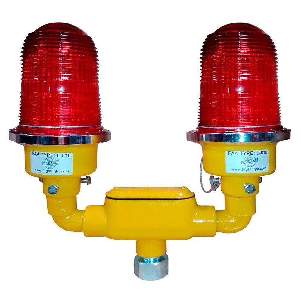 LAMPARA OBSTRUCCION DOBLE TRAFFIC SAFETY CORP. FL-810RAC1D34B LUZ ADVERTENCIA AVION