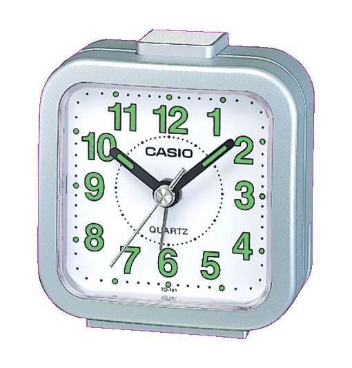 RELOJ DESPERTADOR CASIO TQ-141-8 PLATEADO