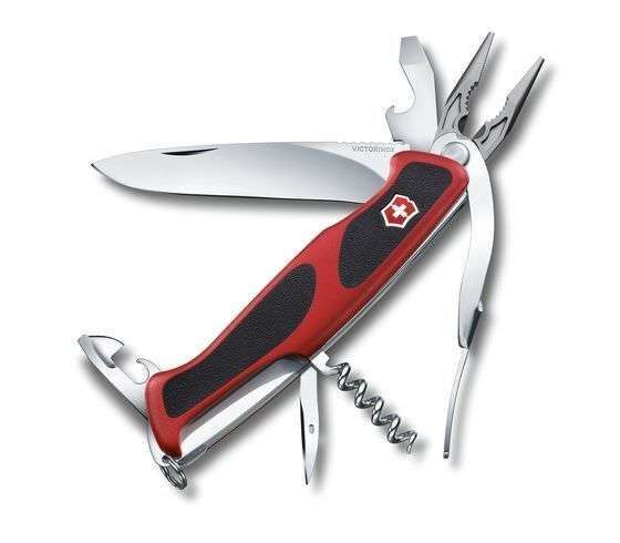 NAVAJA VICTORINOX 0.9723.C RANGER GRIP 74 ROJO/NEGRO
