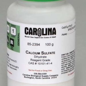 SULFATO DE CALCIO DIHIDRATO, GRADO REACTIVO, 100 G #852394 CAROLINA BIOLOGICAL