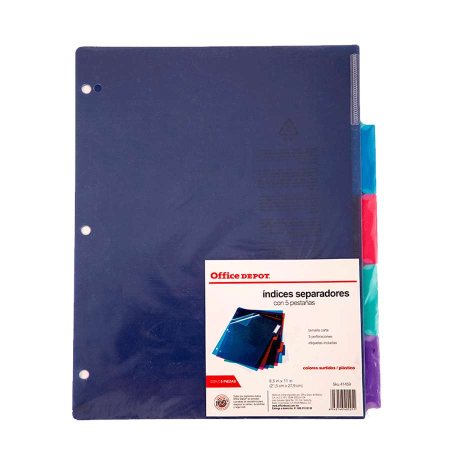 INDICE SEPARADOR 5DIV T/CARTA 41459
